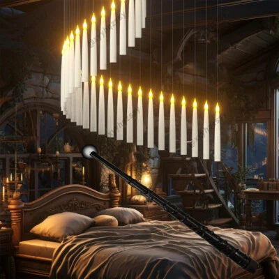 Schwebende Kerzen 20 Stück LED Kerzen Mit Zauberstab Fernbedienung Flackernde. - Bild 1 von 4