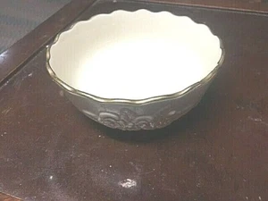 Lenox Miniature Round Fluted Bowl, Gold Trim, in box 4 1/2" - Picture 1 of 2