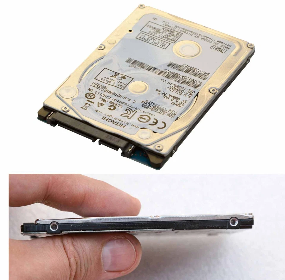 250GB 2.5" 6.35cm Hitachi HTE723225A7A364 SATA Hard Drive 7mm Ultraslim #V160 - Image 1 of 1