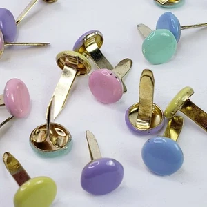 20 Pastel Round Brads 5 Colors Handmade Cards Paper Art Crafts Scrapbooking - Picture 1 of 5