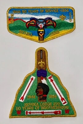 BSA OA LODGE 270 SKYUKA S-13 FLAP WITH DANGLE,50th ANN.,PALMETTO COUNCIL,NEW - Image 1 of 4