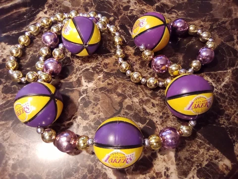 LOS ANGELES NBA LAKERS BASKETBALL LOGO NECKLACE GREAT FOR ANY COLLECTION! Cover