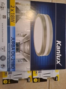 Lampe Leuchte 2xE27 max.18 Watt IP44 + 2 LED Leuchtmittel - Bild 1 von 4