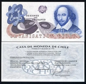 Chile, GIORI, Test / Advertising note, Shakespeare - Picture 1 of 1