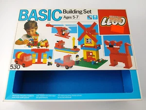 Lego 530 Basic Building Set 1986 Vintage SOLO SCATOLA ORIGINALE e Inserto Ottimo! - Foto 1 di 18