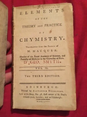 1768 elements of the theory and practice of chymistry by Pierre-Joseph Macquer  - Image 1 of 4