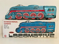 RARE Vintage Toy INTERNATIONAL EXPRESS Large Friction Loco Train w/ Sound, Boxed
