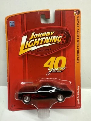 Johnny Lightning 40 Years 1965 Ford Mustang Black with Red Flames - Image 1 of 3