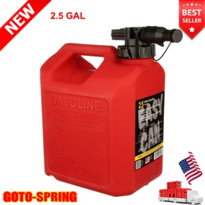 2.5 Gal Gas Can Fuel Container Button Control W/ Auto-Stop Nozzle Portable NEW - Picture 1 of 5
