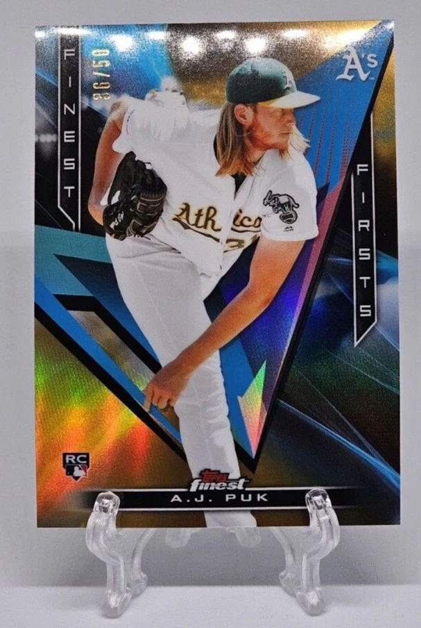 2020 TOPPS FINEST FINEST FIRST A.J. PUK #FF-2 36/50 (RC) OAKLAND ATHLETICS