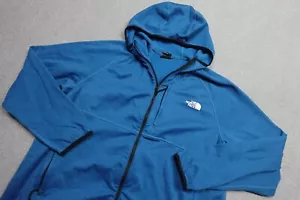 The North Face Canyonland Hoodie Mens 2XL Blue Full Zip Sweatshirt Mid Layer - Picture 1 of 12