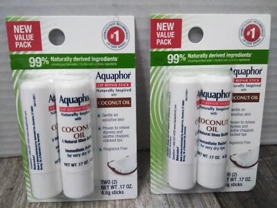 Bálsamo reparador de labios Aquaphor Nature inspirado en la naturaleza con aceite de coco y manteca de karité .17, 2-2 piezas Foto 1 de 4