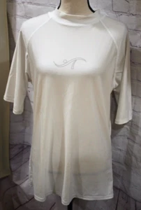 Adoretex Women's White Short Sleeve Rash Guard UPF 50+ Swimwear Swim Shirt Sz 2X - Picture 1 of 3