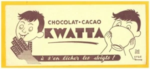 Buvard BOISSON / CACAO & CHOCOLAT / KWATTA illustrateur Hervé MORVAN - Photo 1/2