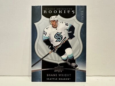 2022-23 Upper Deck Artifacts Rookies #3 SHANE WRIGHT /999 Seattle Kraken RARE! - Image 1 of 4