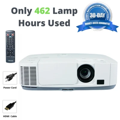 NEC NP-P401W WXGA 4000 ANSI Lumens 3LCD HD HDMI LAN -Only 462 Hours Used! bundle - Image 1 of 4