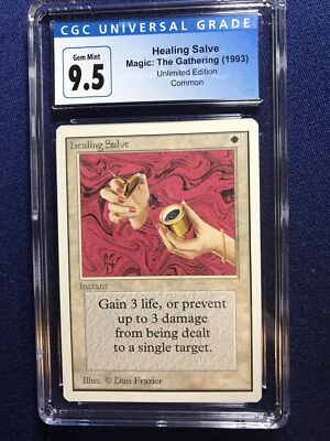 MTG Unlimited Healing Salve CGC 9.5 GEM MINT  (Blue Label 10)  1993 - Image 1 of 2