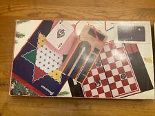 Vintage Pressman Magnetic Travel Chinese Checkers Chess & Cribbage Case New