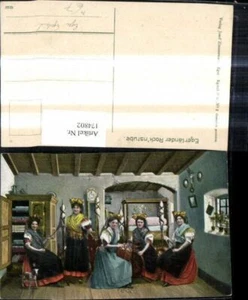 174802,Tracht Frauen Egerländer Rocknstube Eger Egerland Spinnrad Spinnen  - Picture 1 of 1