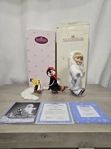 1994 Ashton-Drake "Follow the Leader" Snowbabies Porcelain Set Penguins Skating - Picture 1 of 21