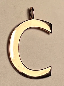 STERLING LETTER "C" PENDANT - Picture 1 of 2