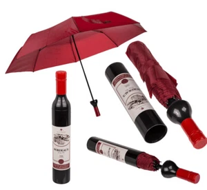 Taschen Regenschirm Weinflasche - Taschenregenschirm, Schirm, Regenschutz, Wein - Bild 1 von 5