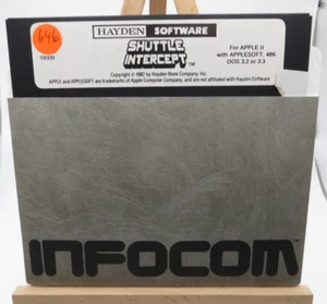 APPLE II 5.25" Floppy Disk Shuttle Intercept vintage computer game program 1982 - Picture 1 of 5