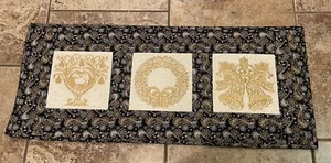 HANDGEMACHTE Feiertag Wanddecke Glocken Kranz Rebhuhn in einem Birnbaum 14"x 34" - Bild 1 von 18