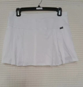Pantalón corto deportivo plisado blanco marca Sobrisah talla S poli/spandex - Imagen 1 de 8