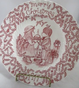 Placa Royal Crownford Staffordshire Inglaterra Navidad 1977 - Imagen 1 de 5