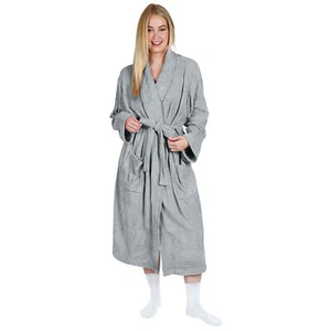 Womens Fleece Robe Short Soft Warm Bathrobe Night Spa Robes Microfiber Plus Size - Picture 1 of 6