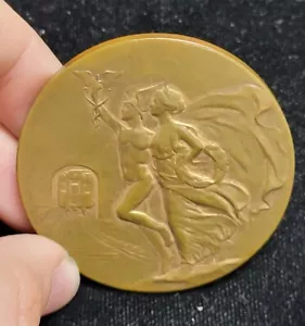 1913 Solid Bronze NYC Subway System Commemorative Medal - Picture 1 of 3