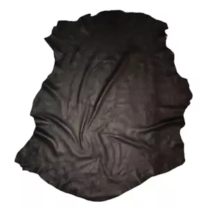 Black Lambskin Thin 1.5 oz Leather Hide Pelt Garments Trim - Seconds - Picture 1 of 2