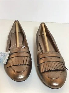 Mocassini Kim Rogers Patina Bronzo Kilt Penny - Taglia 7M - Foto 1 di 9