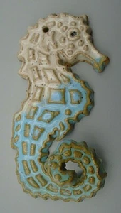 Glazed Seahorse Art Pottery with Hole for Hanging - Picture 1 of 3