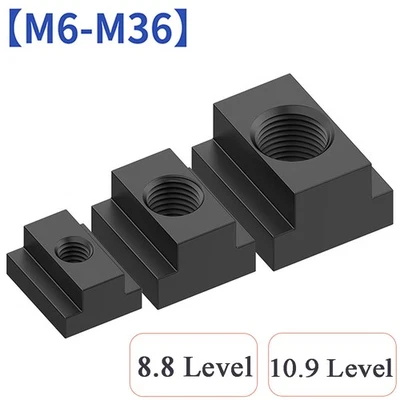T-Nuts M6 M8 M10 - M36 Black Oxide T Slot Clamping Nuts Machine Bed Milling CNC - Image 1 of 4