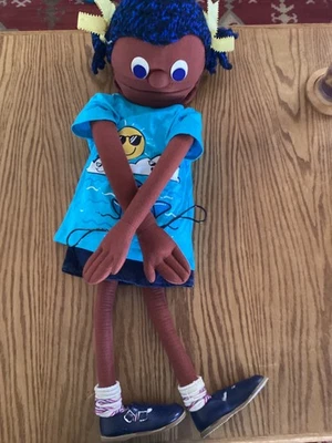 Rare Professional Kids on the Block Puppet full body African American Girl - Image 1 of 4