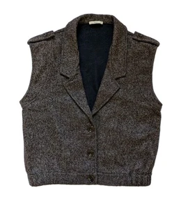 Sessun Landie Jack Tweed Button Up Vest Epaulettes, Fall '24, Small (US 4), EUC  - Picture 1 of 12