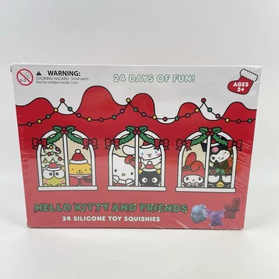 NEW Hello Kitty & Friends 24 Days Of Fun Advent Calendar 24 Squishies Christmas - Image 1 of 4