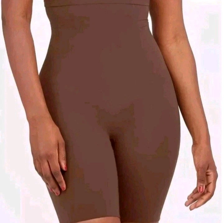 Spanx 300142 Womens Power Mid Thigh Shaper Shorts Seamless Soft Nude Size 2X