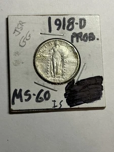 1918-D Standing Liberty Quarter UNC Details Better Date - Picture 1 of 4