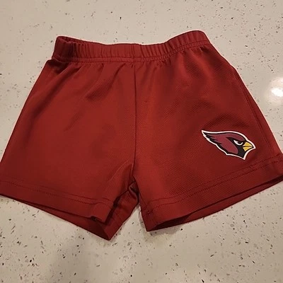 Infant Boys 12 Months Red Arizona Cardinals Football Shorts NFL Pull Up - Image 1 of 4
