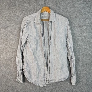 Camisa Industrie Hombre Talla M 100% Lino Azul Blanco Rayas Manga Larga - Imagen 1 de 11