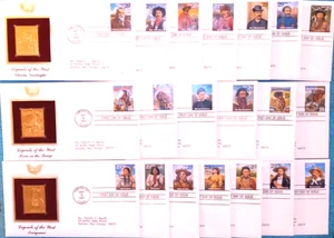 Legends of the West KOMPLETTE SERIE ALLER 20!  Gold Replik Briefmarken SIEHE UNTEN! - Bild 1 von 23