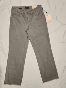 NYDJ MARILYN STRAIGHT LEG GRAY JEANS SIZE 4 Lift X Tuck Cool Embrace - Picture 1 of 5