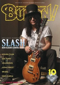 BURRN! Oct 2018 SLASH Cover - 'Living the Dream' Album, MYLES KENNEDY Interview - Picture 1 of 1
