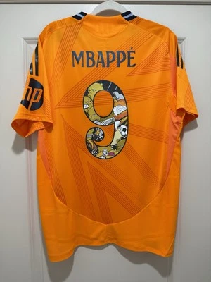 Camiseta deportiva Mbappe #9 XL para hombre Adidas Real Madrid auténtica visitante edición limitada Foto 1 de 4