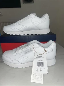 Reebok Ladies Royal Glide White Trainers Size 4.5 Uk - Picture 1 of 8