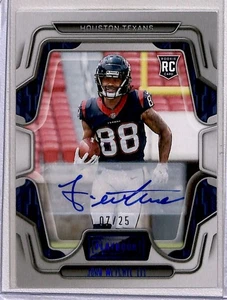 2022 Playbook Blue Auto John Metchie III RC Auto 7/25 Houston Texans #117 - Picture 1 of 2