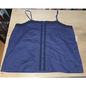 Neu mit Etikett Old Navy Gr. L Y2K-Stil blau Babydoll Oberteil Cottagecore Coquette - Bild 1 von 6